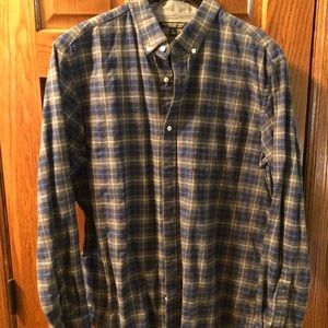 MENS XL BANANA REPUBLIC LUXE FLANNEL SLIM FIT